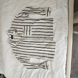 Striped Button-Up Shirt